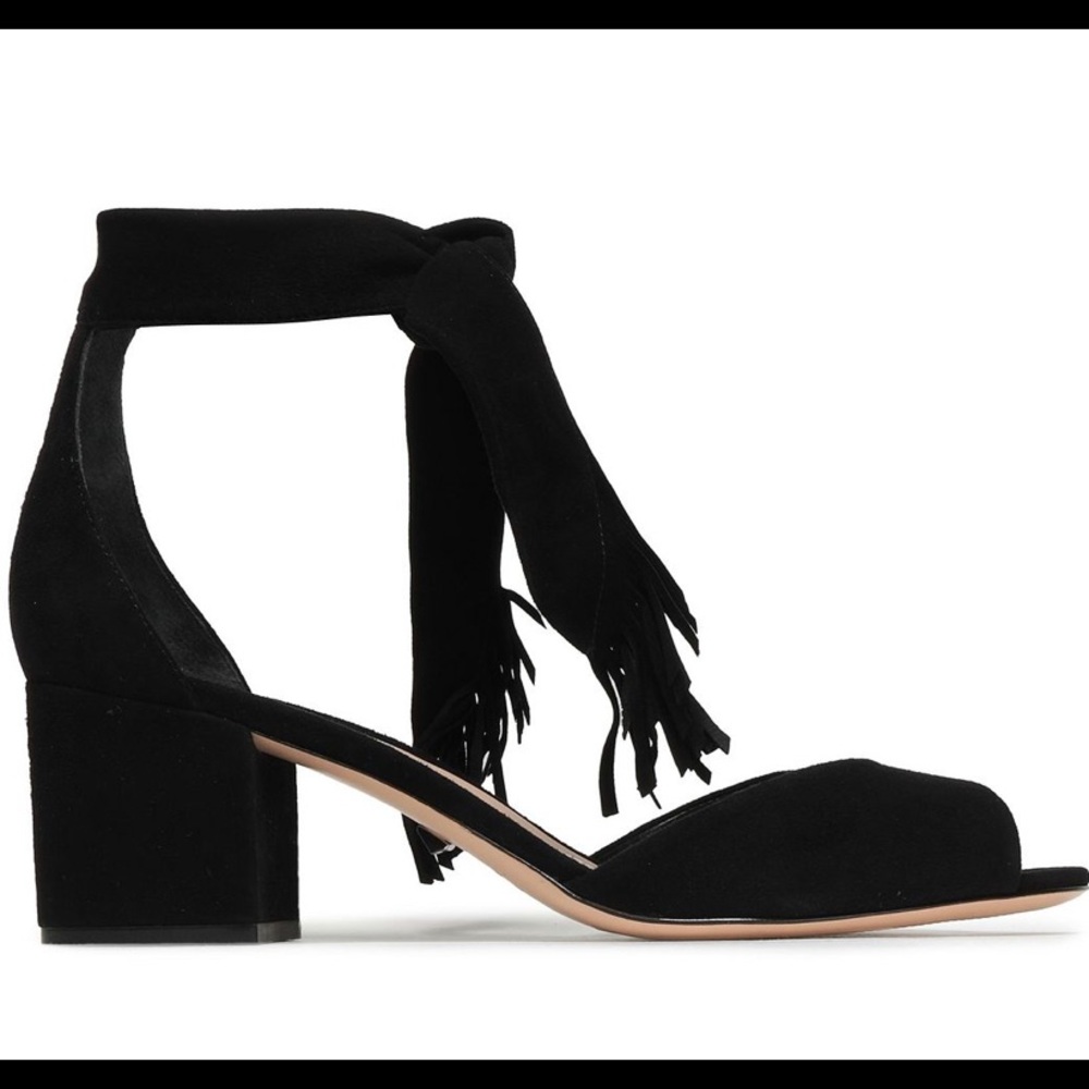 Schutz Kalicia Fringed Suede Sandals Sz 7.5 NWT